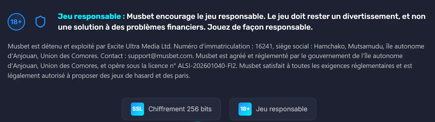 musbet casino jeu responsable
