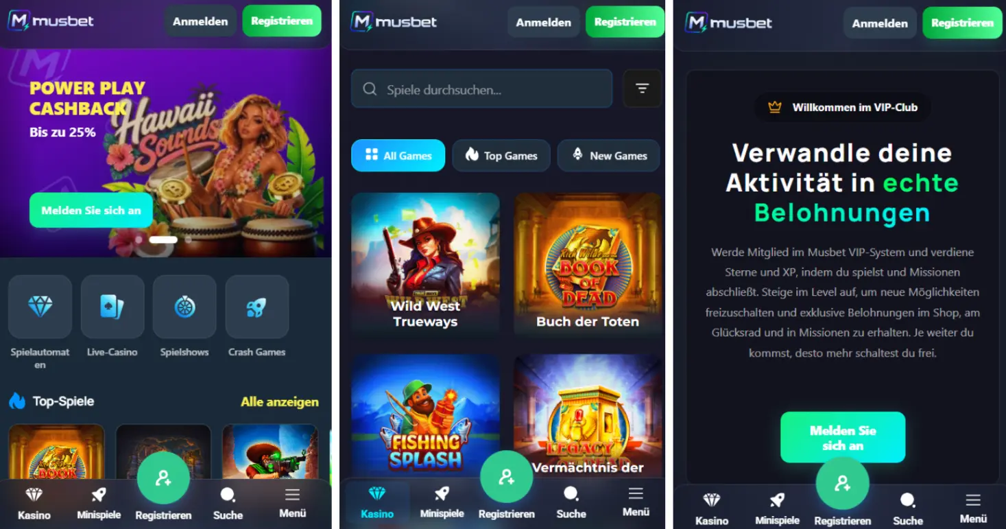 musbet casino mobiler browser