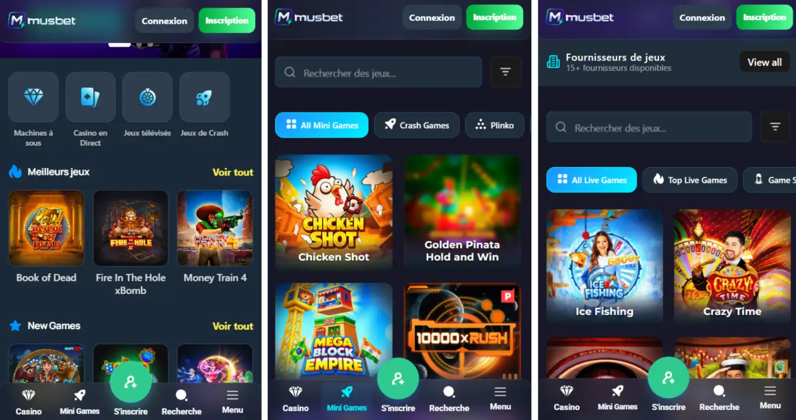 musbet casino navigateur mobile